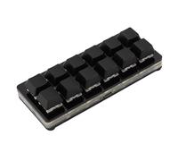VBESTLIFE 12 Key Mechanical Gaming Keyboard, One Handed Keypad, USB C Wired OSU Keypad, Programmable Hot Swappable Keyboard for Linux, for OS X, for Win (Black)