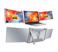 VBESTLIFE 13.3’’ Triple Laptop Screen Extender, 1080P FHD Portable 2 Monitor for Laptop USB C HDMI, Plug & Play Laptop Monitor Extender Fit 13.3”-17.3” Laptops
