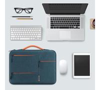 VBESTLIFE 15 Inch Laptop Sleeve, Shock-absorbing Bag, Elastic Handle for Pro and Laptop, Multifunctional Storage for Students, Soft Velvet Lining, Gray/Black (15)