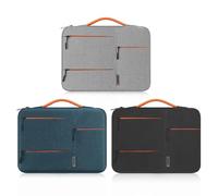 VBESTLIFE 15 Inch Laptop Sleeve, Shock-absorbing Bag, Elastic Handle for Pro and Laptop, Multifunctional Storage for Students, Soft Velvet Lining, Gray/Black (15)