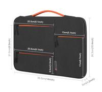 VBESTLIFE 15 Inch Laptop Sleeve, Shock-absorbing Bag, Elastic Handle for Pro and Laptop, Multifunctional Storage for Students, Soft Velvet Lining, Gray/Black (14)