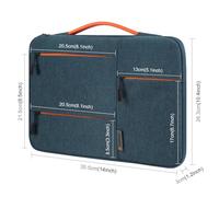 VBESTLIFE 15 Inch Laptop Sleeve, Shock-absorbing Bag, Elastic Handle for Pro and Laptop, Multifunctional Storage for Students, Soft Velvet Lining, Gray/Black (14)