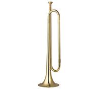 VBESTLIFE 18.7 Inch Brass Bugle Call Gold-Plated Trumpet with Mouthpiece, Exquisite Musical Instrument [Solid, Resistant, Bright Sounds] for Beginners School Band and Military Orchestra