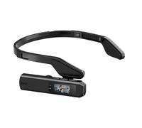 VBESTLIFE 2.7K HD Head Mounted Video Camera with 2 Axis Stabilization and WiFi APP Control, 0.96 Inch Screen Wearable Vlog Cam for Cycling (Without Memory Card)