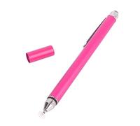 VBESTLIFE 2 in 1 Stylus Pen, High Sensitivity Transparent Tip Fiber Mesh Capacitive Stylus with Metal Clip, for Touch Screen Calendar, Digital Calendar (Rose Red)