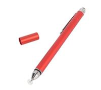 VBESTLIFE 2 in 1 Stylus Pen, High Sensitivity Transparent Tip Fiber Mesh Capacitive Stylus with Metal Clip, for Touch Screen Calendar, Digital Calendar (Red)
