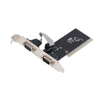 VBESTLIFE 2 Port PCIe Serial Expansion Card, RS232 DB9 Serial Port Adapter with 2 Slim Brackets, for Desktop Industrial Equipment POS Systems