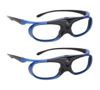VBESTLIFE 2Pcs 3D Active DLP Link Glasses, 144Hz Rechargeable 3D Active Shutter Glasses Universal for All DLP Link Projectors