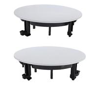 VBESTLIFE 2PCS 7.36in White Ceiling Speaker Covers, Magnetic Mount Grill Mesh Round Speaker Grille Woofer Protector Replacement Round Metal Grills