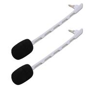 VBESTLIFE 2Pcs Replacement Microphone for Astro A40/ A40 TR Gaming Headset, 3.5mm Detachable Microphone Boom (White)