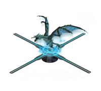 VBESTLIFE 3D Hologram Fan, 17.7 Inch 4 Blades 2000x1060 Resolution 530 LED Beads, with WiFi APP Remote Control, for PC 3D Holographic Display (UK Plug)