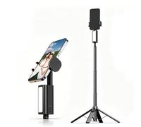 VBESTLIFE 4 Leg Selfie Stick Tripod, Portable 12.2-59.1in Extendable Aluminum Alloy Stand with 27 LED Fill Light 3000-6500K, for Video Recording Live Streaming