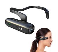 VBESTLIFE 4K Head Mounted Video Camera, Ultra HD 4K 60FPS 42MP Camcorder Vlog Handsfree Wearable Cam, 2 Axis Stabilizer, WiFi APP, Auto Focus