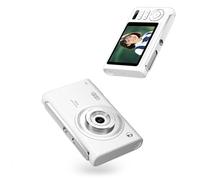 VBESTLIFE 4K Vlogging Camera for Photography with 16GB Card, 64MP Portable Compact Point and Shoot Digital Camera for Teens Beginner with 16X Zoom, Tripod (White)