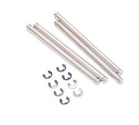 VBESTLIFE 4pcs 1/10 RC Car Suspension Pins Set, RC Car Stainless Steel 48mm Suspension Pins with E Clips for Slash 2WD 1/10 RC Car