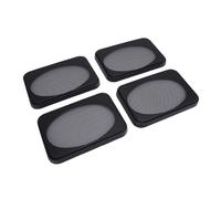 VBESTLIFE 4Pcs Speaker Grill Covers, Black Rectangular Metal Mesh Car Speaker Subwoofer Guard, with 16 Mouting Screws, 162 X 112mm / 6.38 X 4.41in
