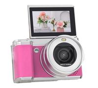 VBESTLIFE 5K Digital Camera for Photography, 80MP Dual Lens Autofocus WiFi Vlogging Camera for YouTube, 18X Zoom, 3" 180° Flip Screen Compact Travel Camera (Pink)
