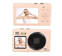 VBESTLIFE 5K Digital Camera for Photography, 80MP Dual Screens Camera with 18X Digital Zoom, Fill Light, Compact WiFi Vlog Camera for Teens, Beginner (32GB)