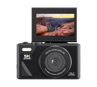 VBESTLIFE 5K Digital Camera, WiFi 75MP Vlogging Camera for YouTube, Autofocus Compact Travel Video Camera 3" 180° Flip Screen with 18X Zoom (Black)