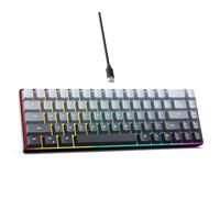 VBESTLIFE 60% Keyboard, RGB Backlit Gaming Keyboard USB C Wired, Portable 68 Keys Compact Mini Keyboard for Gaming (Gradient Black)