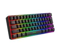 VBESTLIFE 60% Wireless Keyboard, 2.4G Gaming Keyboard with RGB Backlit, 61 Keys Rechargeable Mini Wireless Keyboard for PC Laptop