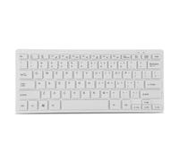 VBESTLIFE 78 Keys Ultra Thin Mini Keyboard, USB Wired & Compact for Desktop Computer, Laptop PC, Durable ABS Engraved Keys (White)