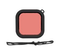 VBESTLIFE Action Camera Lens Diving Filter, Underwater Diving Waterproof Filter with Hanging Rope for 8 (Light Red)