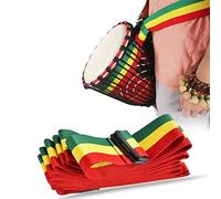VBESTLIFE African Djembe Shoulder Strap, Tricolor Portable African Hand Drum Belt, Drum Strap For Stage Performance