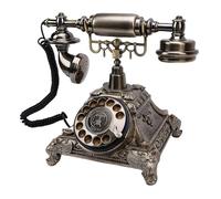 VBESTLIFE Antique Phone, European Style Vintage Landline Telephone, Old Fashion Phone for Home Hotel Decoration, With 32GB Memory (Antique Brass Color)