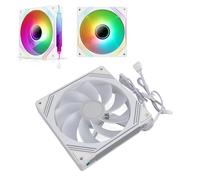 VBESTLIFE ARGB Chassis Fan, Synchronized Light Quiet Heat Dissipation Cooling Fan for CPU Coolers, CPU Water Coolers, Computer Cases, 140x140x25mm (Reverse White)