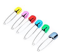 VBESTLIFE Assorted Color Diaper Pins Safety Locking Cloth Nappy Pins (6