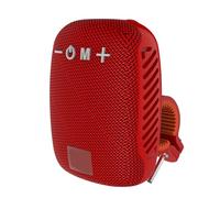 VBESTLIFE Bluetooth 5.3 Speaker for Bike, Water Proof Portable Mini Outdoor Speaker, FM, Supports Dual Pairing, for Cycling Riding Hiking (Red)