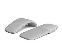 VBESTLIFE Bluetooth Arc Touch Mouse, Wireless Foldable Mouse Without USB Nano Receiver, Ergonomic Mini Optical Silent PC Mice for Notebook, Laptop (Gray White)