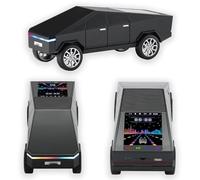 VBESTLIFE Bluetooth Speaker, Electric Truck Inspired Portable Speaker with Dynamic Display Screen, FM Radio, USB Playback, LED Party Lights, Built in Mic (Black)