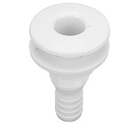 VBESTLIFE Boat Thru Hull Connector, 3/4in ABS Hose Coupling, Impact Resistant Marine Exhaust Drain Outlet, Direct Replacement for Onboard Plumbing, Easy Install Bilge & Deck Port Accessory (White)