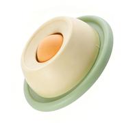 VBESTLIFE Cat Lick Bowl, Pet Slow Feeder with Rolling Ball for Liquid Treat, Dog Dispenser Chew Interactive Anti Choking Plate for Bone Broth, Wet Food (Yellow)