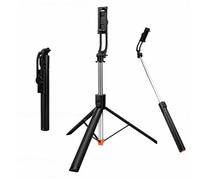VBESTLIFE Cell Phone Selfie Stick Tripod, Extendable 66.9in Portable Phone Tripod Stand with Detachable Wireless Remote, for Outdoor Travel and Everyday Use