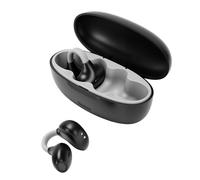 VBESTLIFE Clip On Earbuds, Wireless Bluetooth 6.0 Stereo Bone Conduction Earbuds with AI Clear Calls 6H Playtime IPX7 Water Proof, for Sports Travel Work (Black Gray)