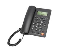 VBESTLIFE Corded Phone With Caller ID, Big Button Phone For Visually Impaired Seniors, Adjustable Ringer, Alarm Clock, For Home House (Black)