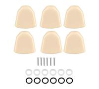 VBESTLIFE Cream-Colored Guitar Tuning Pegs Buttons, 6 PCS/Set Acoustic & Electric Guitar Tuner Pegs Machine Heads with Ferrules & Screws