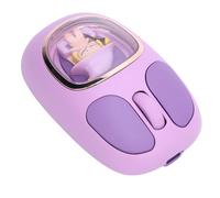 VBESTLIFE Cute Doll Wireless Mouse, 2.4G, BT5.0, BT3.0 3 Mode with RGB Backlit & Silent Click, Rechargeable Ergonomic Mouse for PC, Laptop, Tablet, Gaming and Work (Violet)