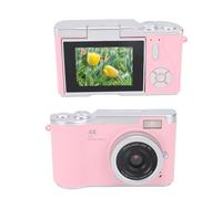 VBESTLIFE Digital Camera, 4K Autofocus Vlog Camera with 2.4in Flip Screen, 48MP Travel Point and Shoot Camera for Teens Beginner, 18x Zoom, Anti Shake (Pink)