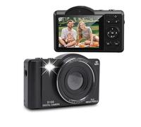 VBESTLIFE Digital Camera for Photography, WiFi 4K 75MP Vlog Camera for YouTube, 16X Zoom Autofocus Dual Lens Selfie Camera for Teens Adult, 64GB Card (Black)