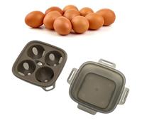 VBESTLIFE Egg Holder Camping for Steaming, 1Pcs 4 Grid Egg Container, Carrier for Camping Picnic Travel Outdoor Refrigerator Kitchen