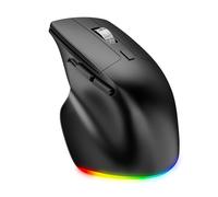 VBESTLIFE Ergonomic Vertical Mouse, 800-1600 DPI Adjustable, 6 RGB Light Effects, BT1/ BT2/ 2.4G Wireless, USB C Charging, for Laptop Desktop PC