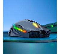 VBESTLIFE Ergonomic Wireless Mouse, USB Rechargeable Gaming Mouse for Laptop, 5 Adjustable DPI Non-Slip Roller Design, Easy to Carry for Work and Play (Black)