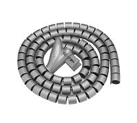 VBESTLIFE Flexible Spiral Cable Organizer, Reusable Zip Up Solution, Ideal for Home and Office Use, Prevents Dust, Easy to Use (Silver)