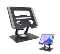 VBESTLIFE Foldable Aluminum Tablet Stand, 360° Swivel Tablet Holder, Portable & Stable Desktop Mount for 5.8-12.9in Devices (Black)