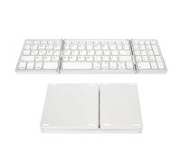 VBESTLIFE Foldable Bluetooth Keyboard, Triple Fold Portable Wireless Keyboard with Number Keypad, Pocket Sized Travel Keyboard Support Multiple Device Connection, for Laptop Tablet Phone