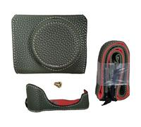 VBESTLIFE G7 X Mark II/ G7 X Mark III Case, Vintage Leather Camera Case for DSLR Camera, Protective Case with Shoulder Strap (Green)